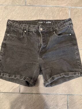 Old Navy Black Denim High-Rise Women’s Shorts
